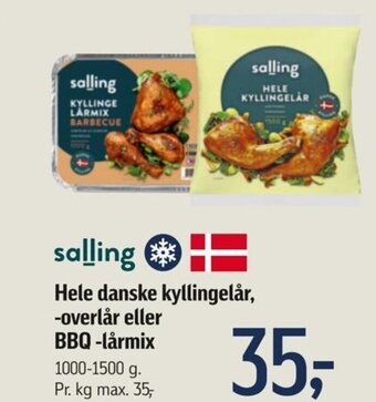Føtex Hele danske kyllingelår, -overlår eller BBQ-lårmix tilbud