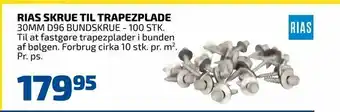 Davidsen Rias skrue til trapezplade tilbud