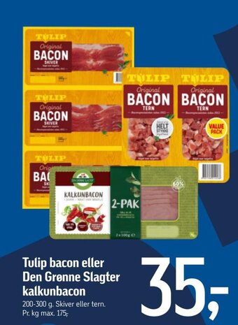 Føtex Tulip bacon eller Den Grønne Slagter kalkunbacon tilbud