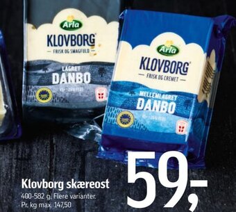 Føtex Klovborg skæreost tilbud