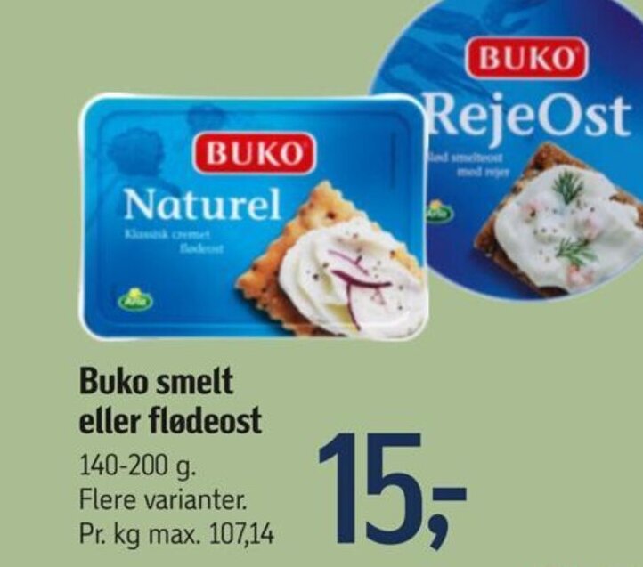 Føtex Buko smelt eller flødeost tilbud