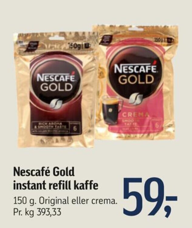 Føtex Nescafé Gold instant refill kaffe tilbud