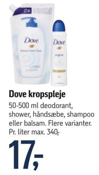 Føtex Dove kropspleje tilbud