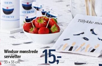 Føtex Windsor mønstrede servietter tilbud
