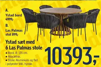 Føtex Ystad sæt med 6 Las Palmas stole tilbud