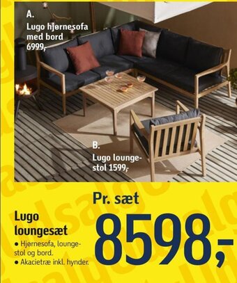 Føtex Lugo loungesæt tilbud