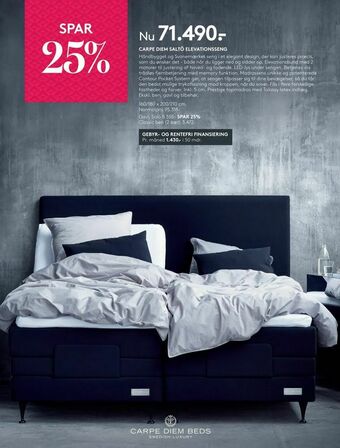 SengeSpecialisten Carpe diem saltö elevationsseng tilbud