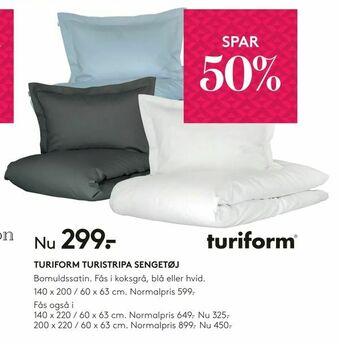 SengeSpecialisten Turiform turistripa sengetøj tilbud