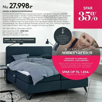 SengeSpecialisten Jensen j4 dream elevationsseng tilbud