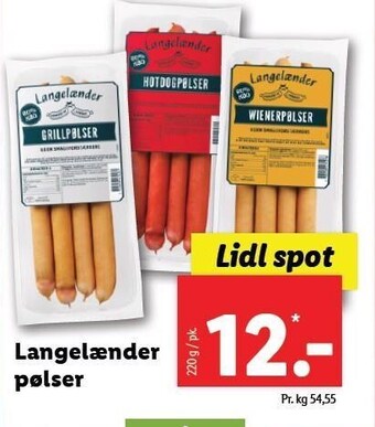 Lidl Langelænder pølser tilbud