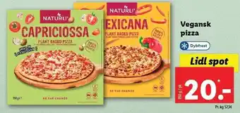 Lidl Naturli' vegansk pizza tilbud
