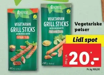 Lidl Vemondo vegetariske pølser tilbud