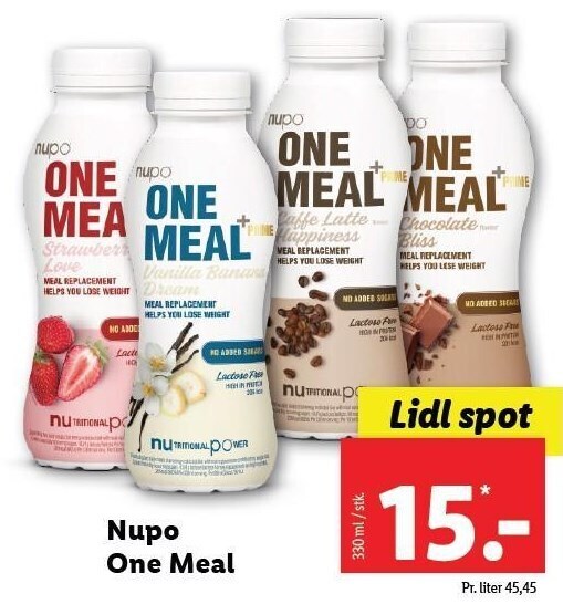 Nupo one meal tilbud hos Lidl