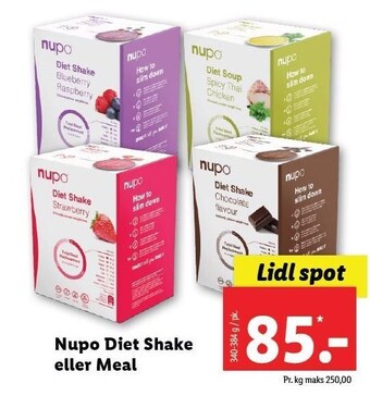 Lidl Nupo diet shake eller meal tilbud