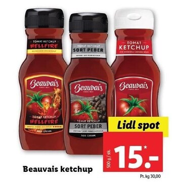 Lidl Beauvais ketchup tilbud