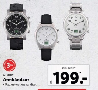 Lidl Auriol armbåndsur tilbud