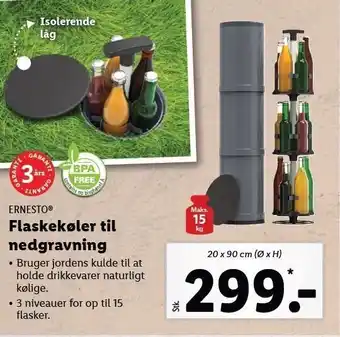 Lidl Ernesto flaskekøler til nedgravning tilbud