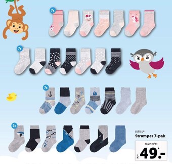 Lidl Lupilu strømper 7-pak tilbud