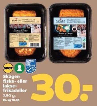 Netto Skagen fiske- el. laksefrikadeller tilbud