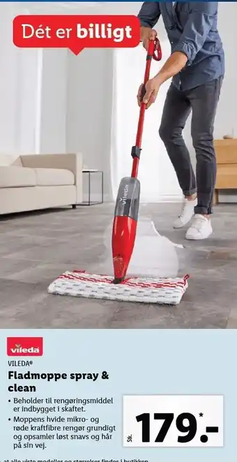 Lidl Vileda fladmoppe spray & clean tilbud