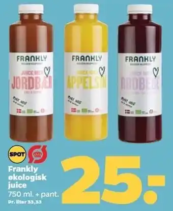 Netto Frankly øko juice tilbud