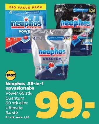 Netto Neophos all-in-1 opvasketabs tilbud