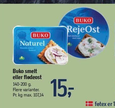 Føtex Buko smelt el. flødeost tilbud