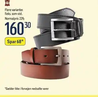 Føtex Bælte flere varianter tilbud