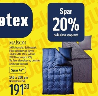 Spar 20% på maison sengesæt