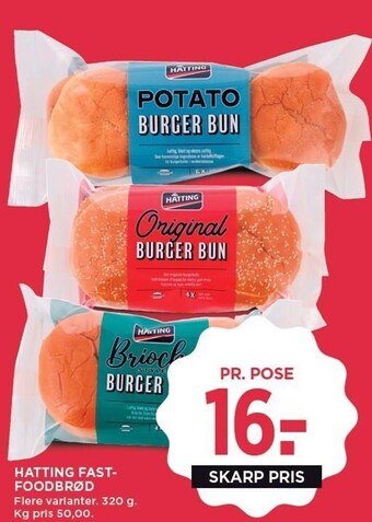Hatting fastfoodbrød