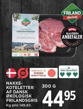 MENY Nakkekoteletter af dansk økologisk frilandsgris tilbud
