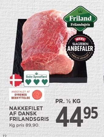 MENY Nakkefilet af dansk frilandsgris tilbud