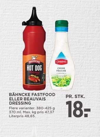 MENY Bähncke fastfood eller beauvais dressing tilbud