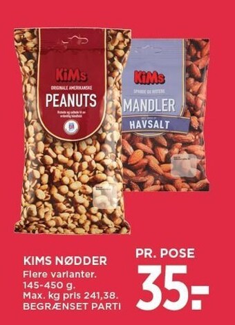 MENY Kims nødder tilbud