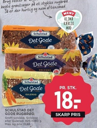 MENY Schulstad det gode rugbrød tilbud