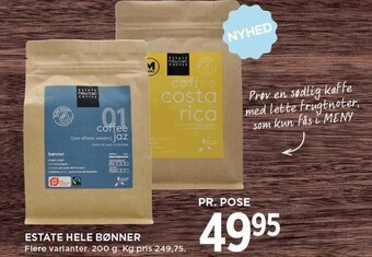 Estate hele bønner