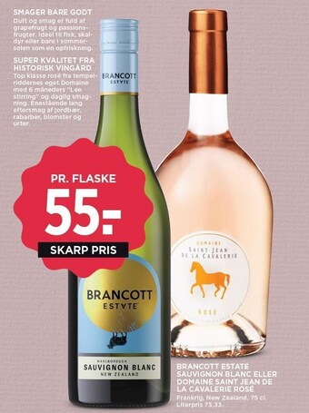 MENY Brancott estate sauvignon blanc eller domaine saint jean de la cavalerie rosé tilbud