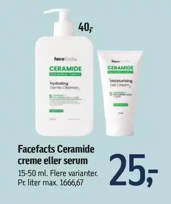 Føtex Facefacts ceramide creme eller serum tilbud