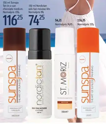 Føtex Sunspa tan-in-a-can chocolate medium el. dordictan selv-tan mousse tilbud