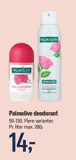 Føtex Palmolive deodorant tilbud