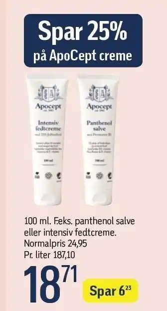 Panthenol salve eller intensiv fedtcreme