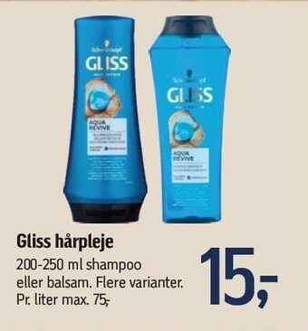 Føtex Gliss hårpleje tilbud