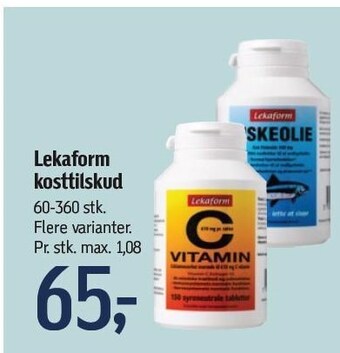 Føtex Lekaform kosttilskud tilbud