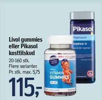 Føtex Livol gummies eller pikasol kosttilskud tilbud