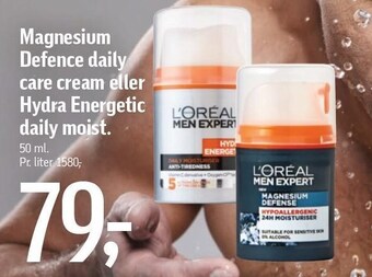 Føtex Magnesium defence daily care cream eller hydra energetic daily most tilbud