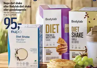Føtex Nupo diet shake eller bodylab diet shake eller pandekagemix tilbud