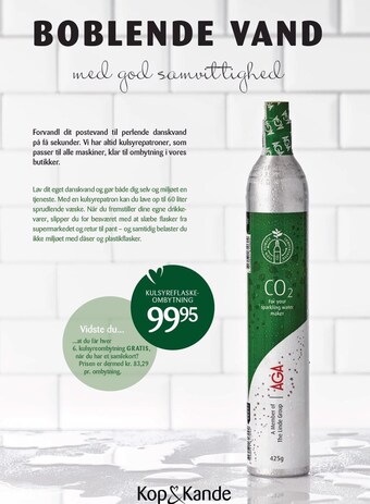 Kop & Kande Kulsyreflaskeombytning tilbud