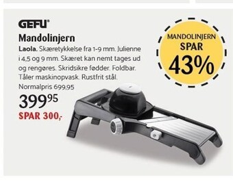 Kop & Kande Gefu mandolinjern tilbud