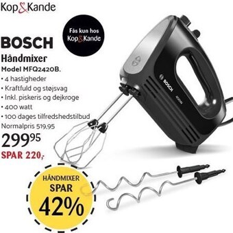 Kop & Kande Bosch håndmixer tilbud