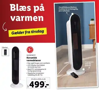 Silvercrest keramisk varmeblæser